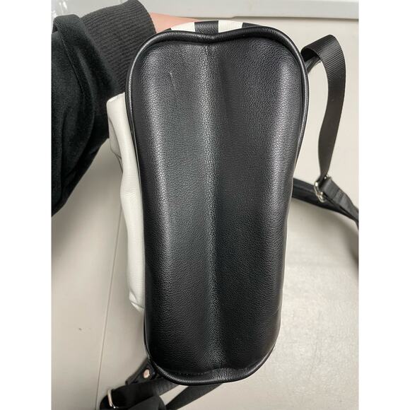 LIKE DREAMS Checkered Mini Backpack Travel School Campus in Black and White - Picture 5 of 10